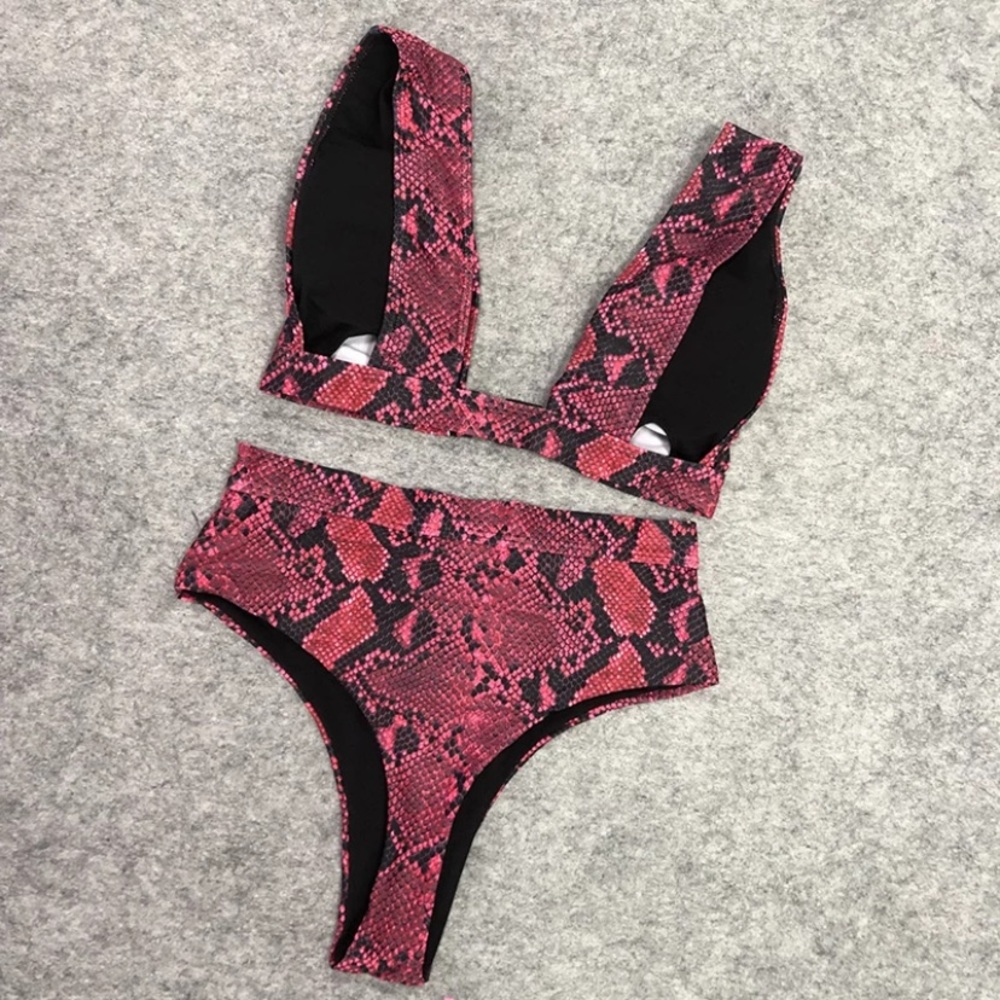 Snake Print Bikini Set - Picture 4 of 5
